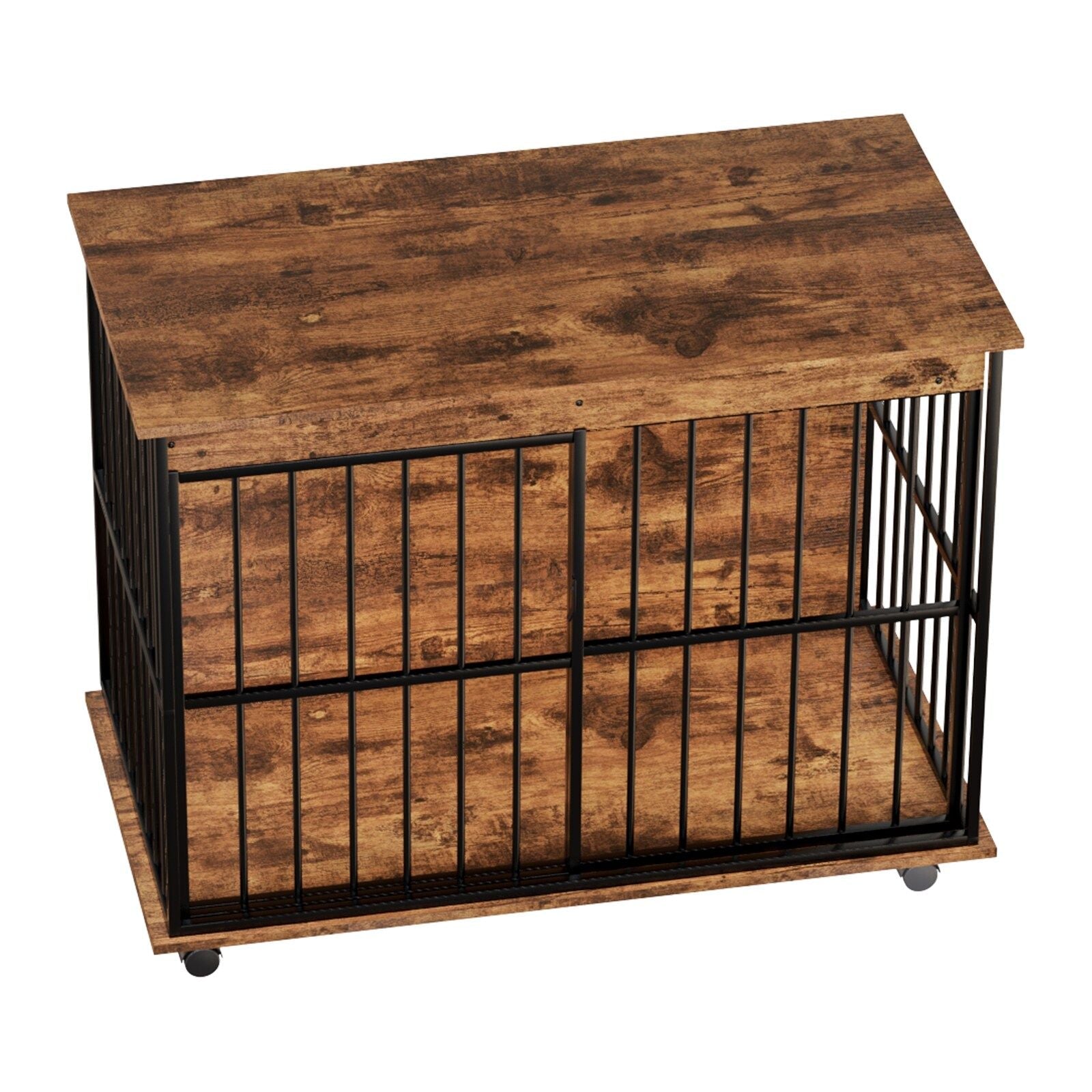 Dog Crate Furniture , Large Dog Cage Furniture with Tray for Medium Large Dogs, Wooden Dog Kennel Furniture - Dog Time Outlet
