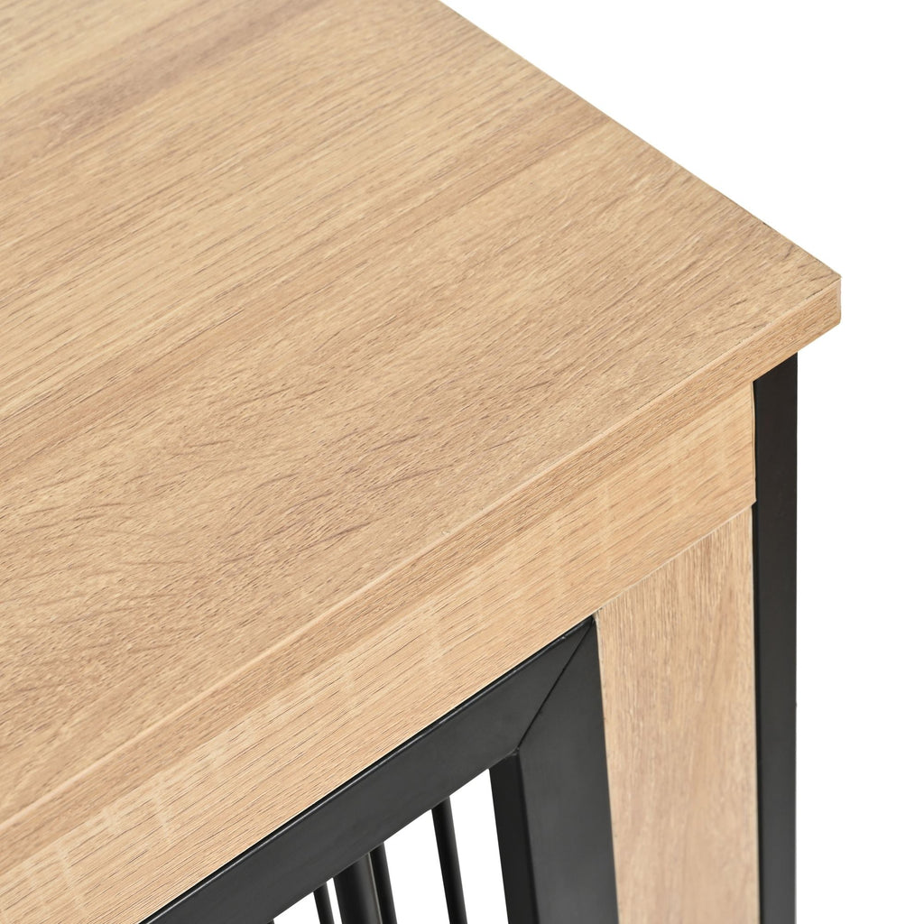 Dog Crate Furniture with Two Combined Room, XL Large Double Dog Cage Furniture with Tray for Medium Large Dogs, Wooden Dog Kennel Furniture - Dog Time Outlet