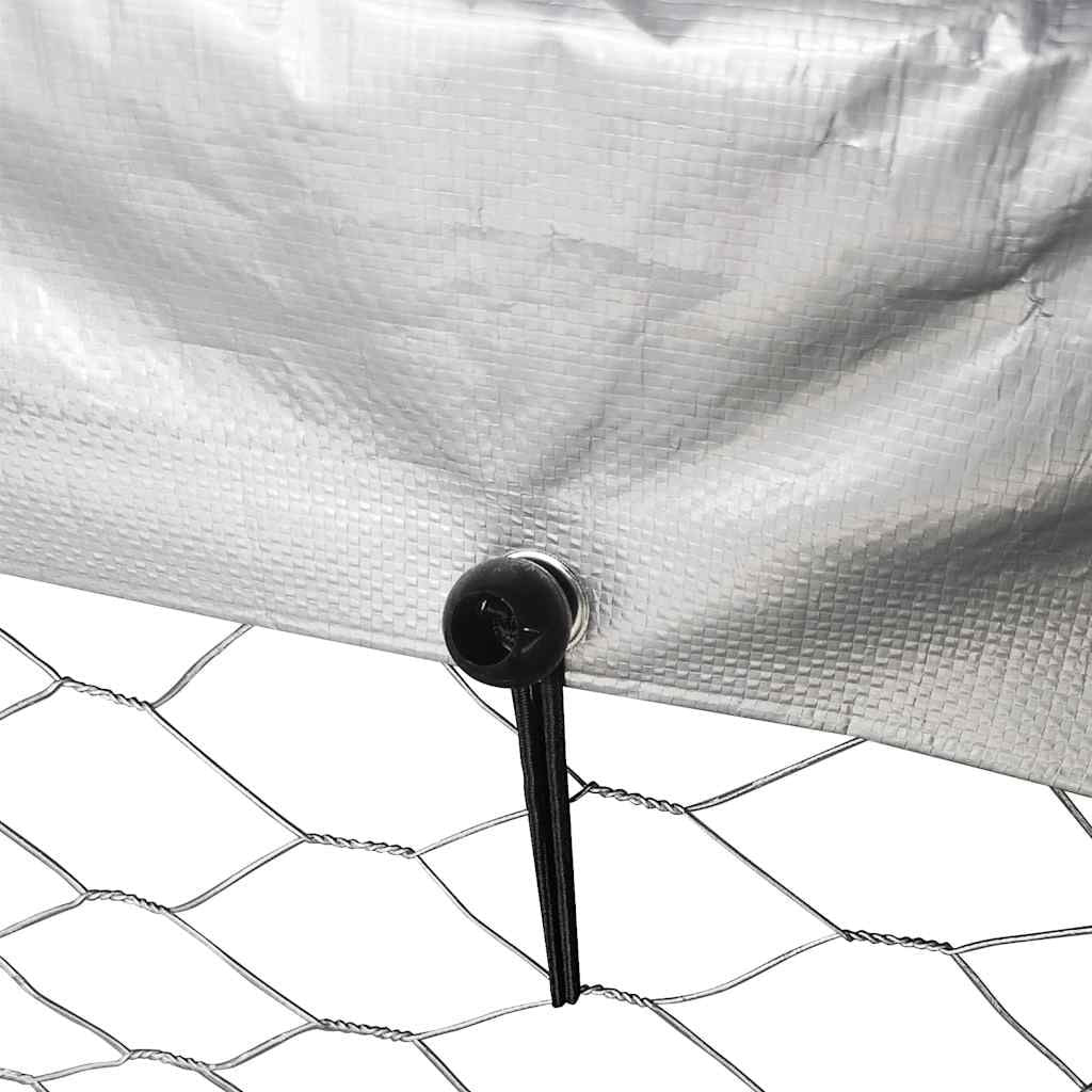 Dog Kennel Silver Galvanized Steel Large Dog Kennel Rectangular - Dog Time Outlet