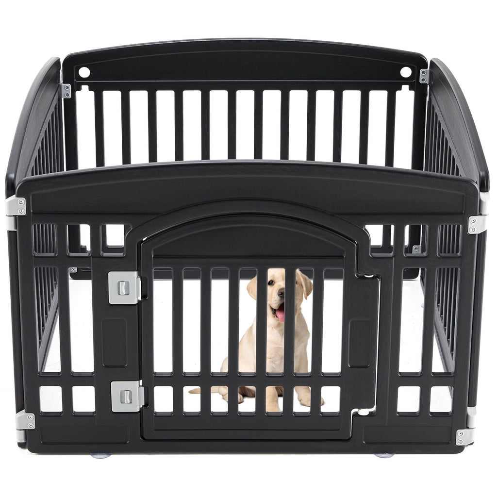 Dog Playpen Safe & Secure Indoor/Outdoor Pet Fence | Folding & Portable | Ideal for Small to Medium Dogs | Easy to Clean - Dog Time Outlet