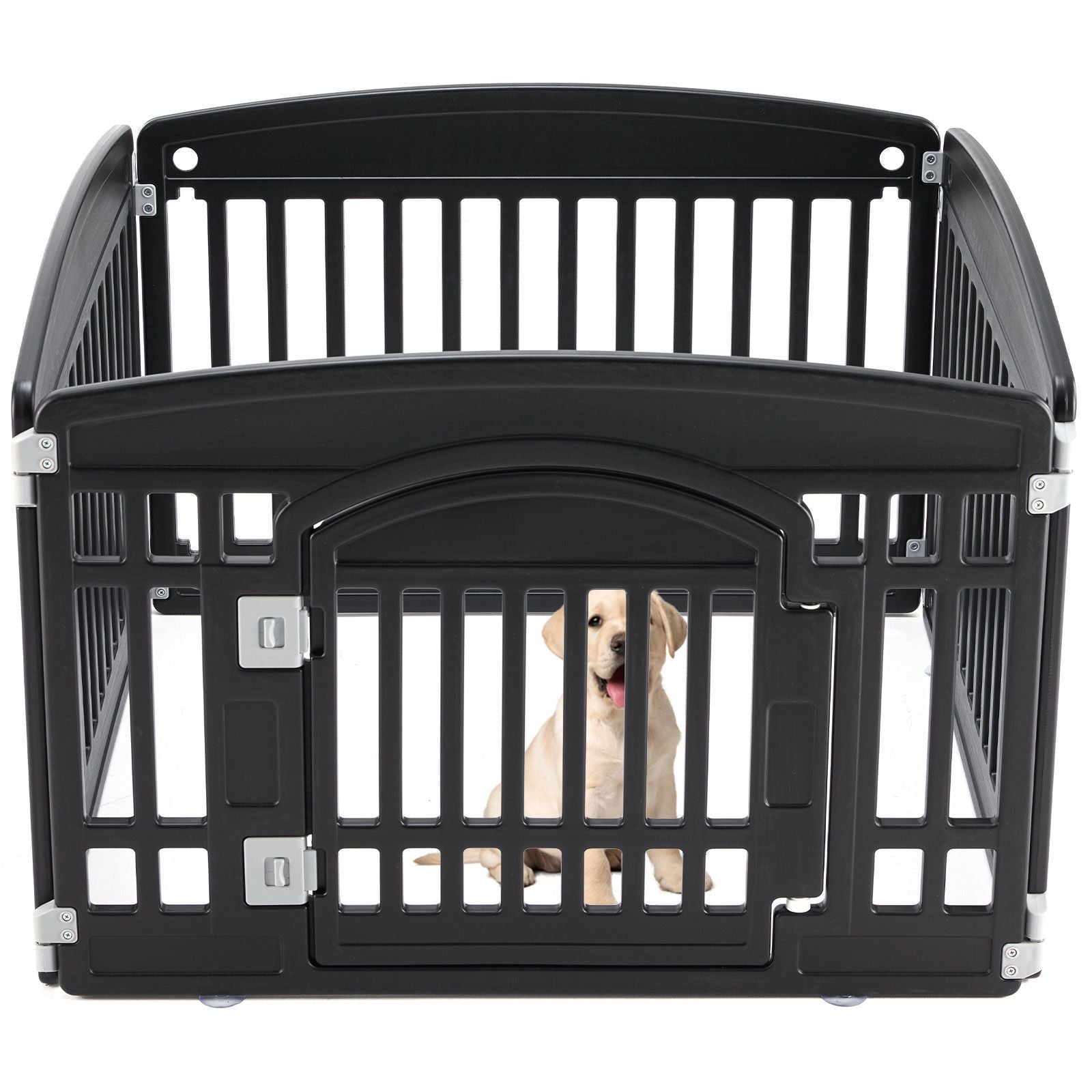 Dog Playpen Safe & Secure Indoor/Outdoor Pet Fence | Folding & Portable | Ideal for Small to Medium Dogs | Easy to Clean - Dog Time Outlet