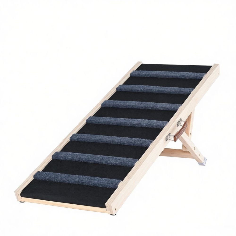 Dog Ramp with Non - Slip and Adjustable Height 39.3 X 15.7 X 1.8 in - Dog Time Outlet