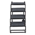 Dog Stairs for Car, 4 Steps Extra Wide Foldable Dog Ramp for Large Dogs with Non - Slip Rug Surface, Portable Lightweight Pet Ladder for Car, SUV, Truck, High Beds, Sofas, Support up to 200 lbs - Dog Time Outlet