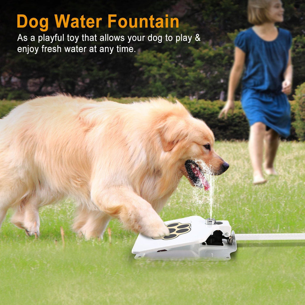 Dog Water Fountain Outdoor Dog Pet Water Dispenser Step - on Activated Sprinkler - Dog Time Outlet