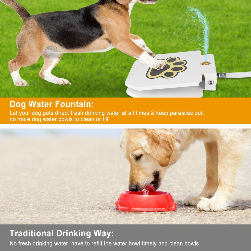 Dog Water Fountain Outdoor Dog Pet Water Dispenser Step - on Activated Sprinkler - Dog Time Outlet