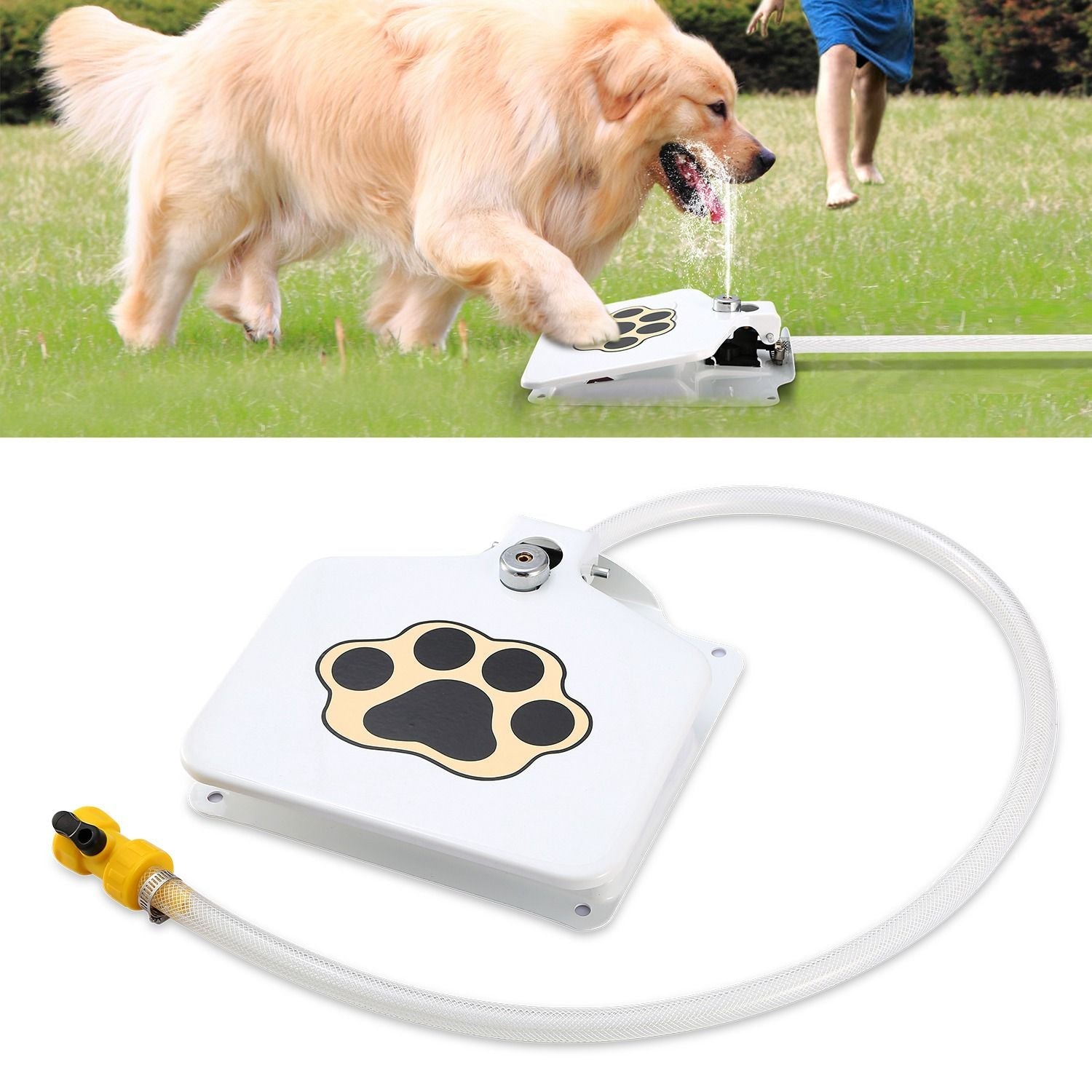 Dog Water Fountain Outdoor Dog Pet Water Dispenser Step - on Activated Sprinkler - Dog Time Outlet