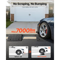 Driveway Curb Ramp, 7000 lbs Load Capacity, 7 Inches Rise Height Heavy Duty Curbside Bridge Ramp with Drainage Tank for Wheelchairs, Strollers, Motorcycles, Cars, Lawn Mowers & Trailers, 2 Pack - Dog Time Outlet