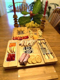 Engraved Bamboo Charcuterie Board: Personalized Serving Tray with Knife Set - Dog Time Outlet