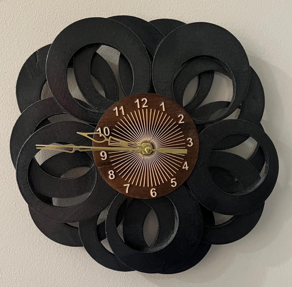 Fanciful cloud mid century abstract clock - Dog Time Outlet