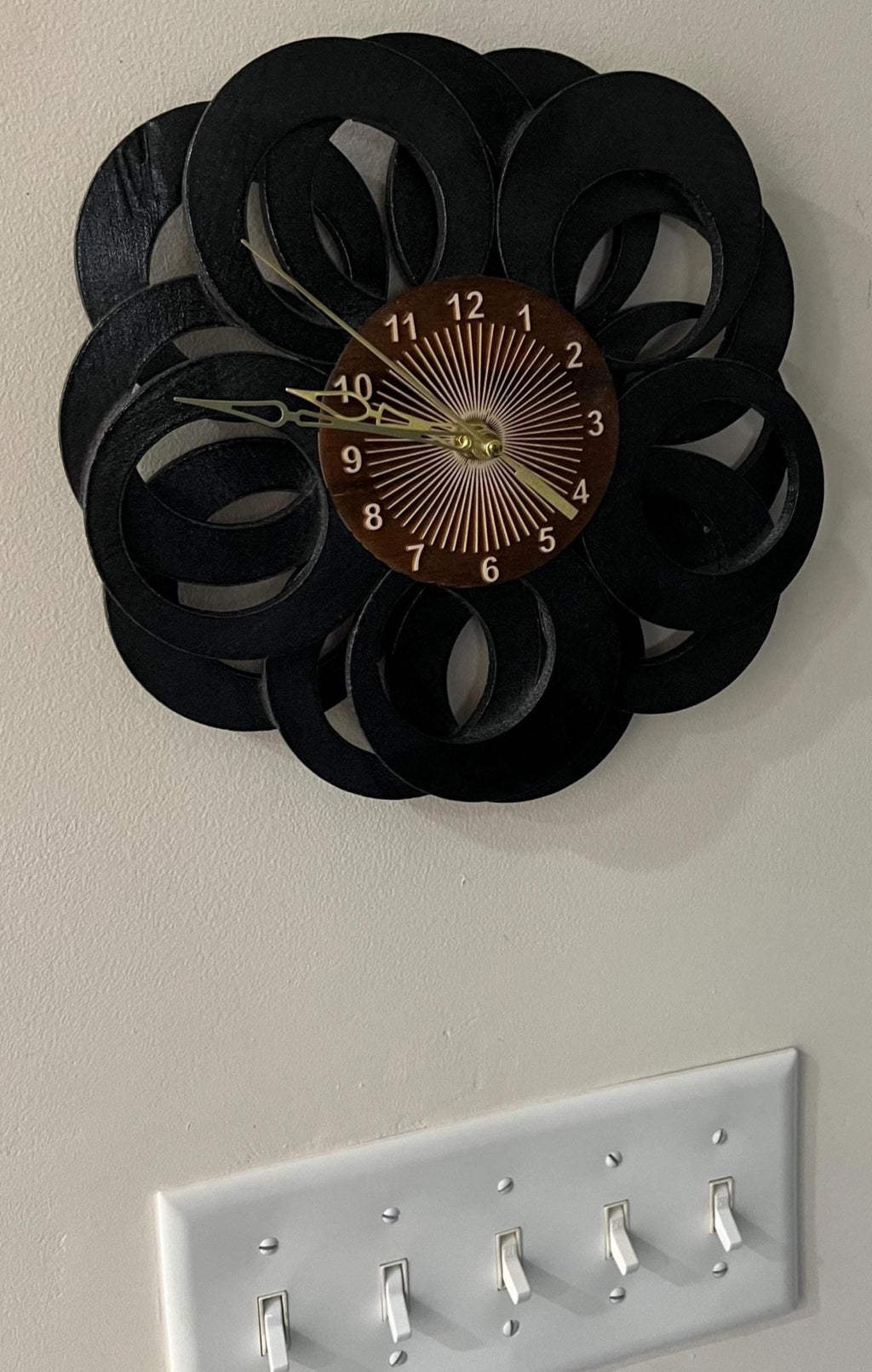 Fanciful cloud mid century abstract clock - Dog Time Outlet
