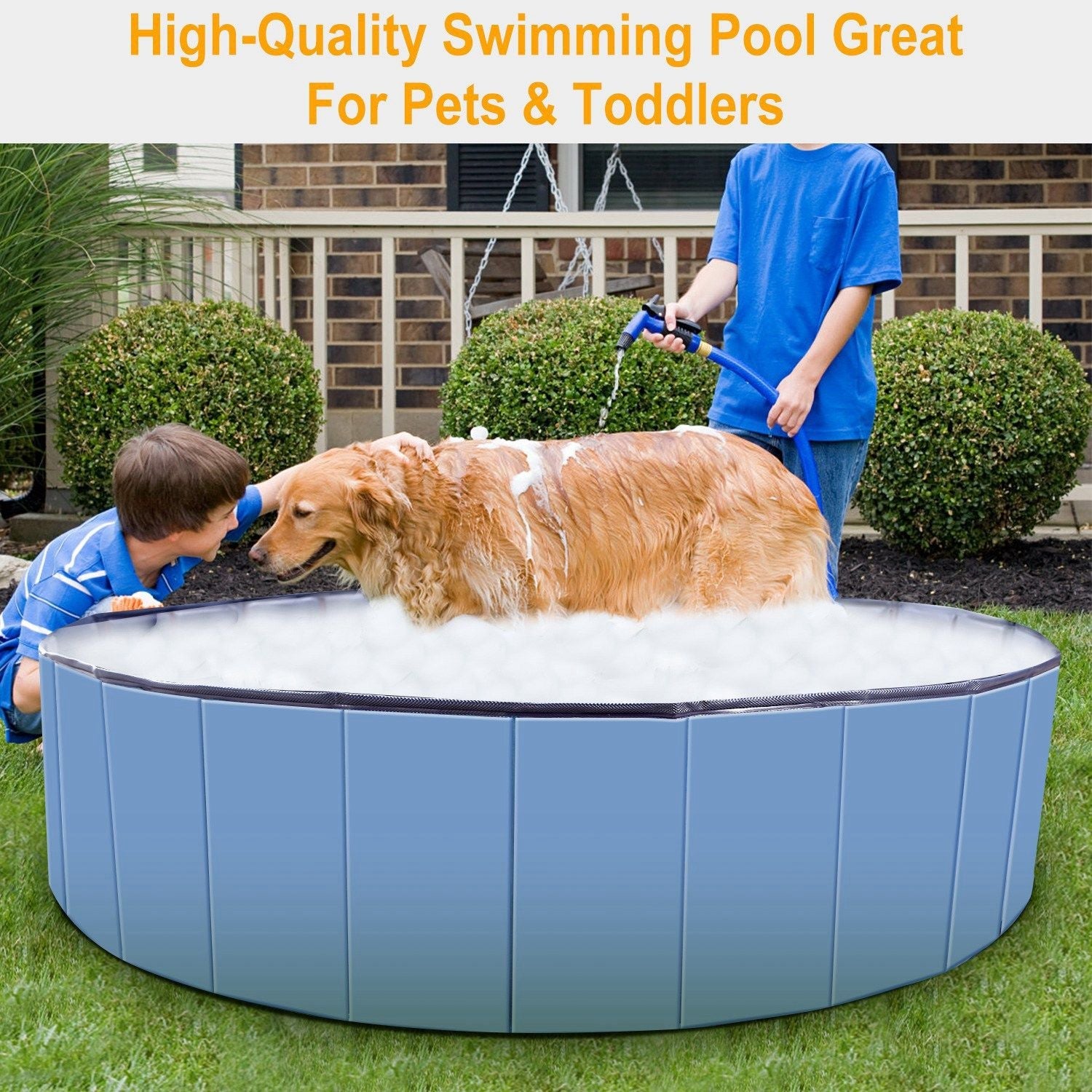 Foldable Pet Swimming Pool PVC Kiddie Baby Dog Swim Pool Bathing Tub Playmat Kids Pools - Dog Time Outlet