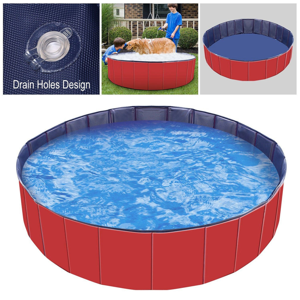 Foldable Pet Swimming Pool PVC Kiddie Baby Dog Swim Pool Bathing Tub Playmat Kids Pools - Dog Time Outlet