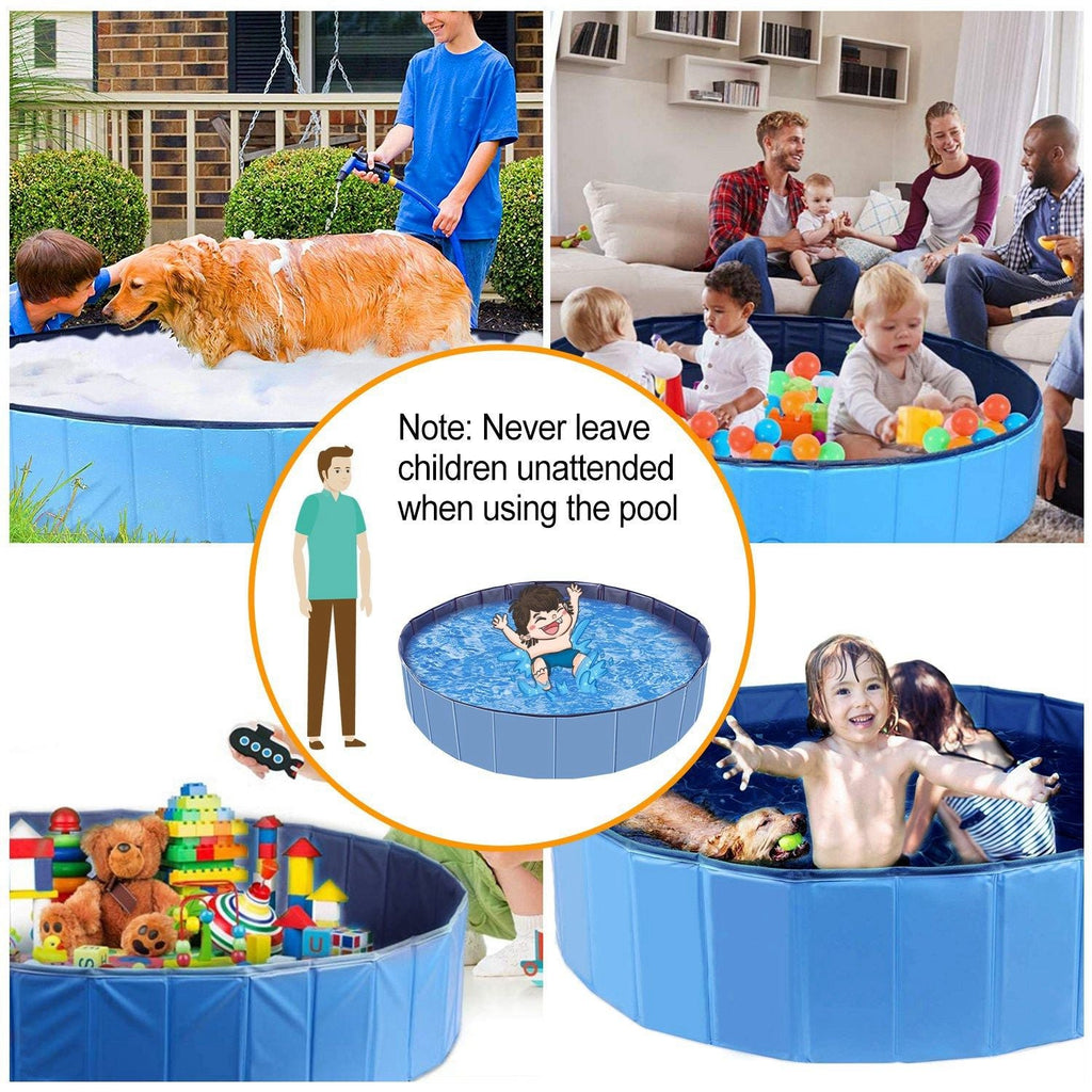 Foldable Pet Swimming Pool PVC Kiddie Baby Dog Swim Pool Bathing Tub Playmat Kids Pools - Dog Time Outlet