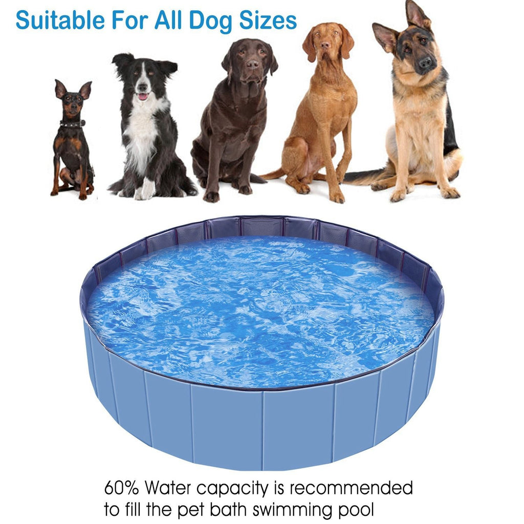 Foldable Pet Swimming Pool PVC Kiddie Baby Dog Swim Pool Bathing Tub Playmat Kids Pools - Dog Time Outlet