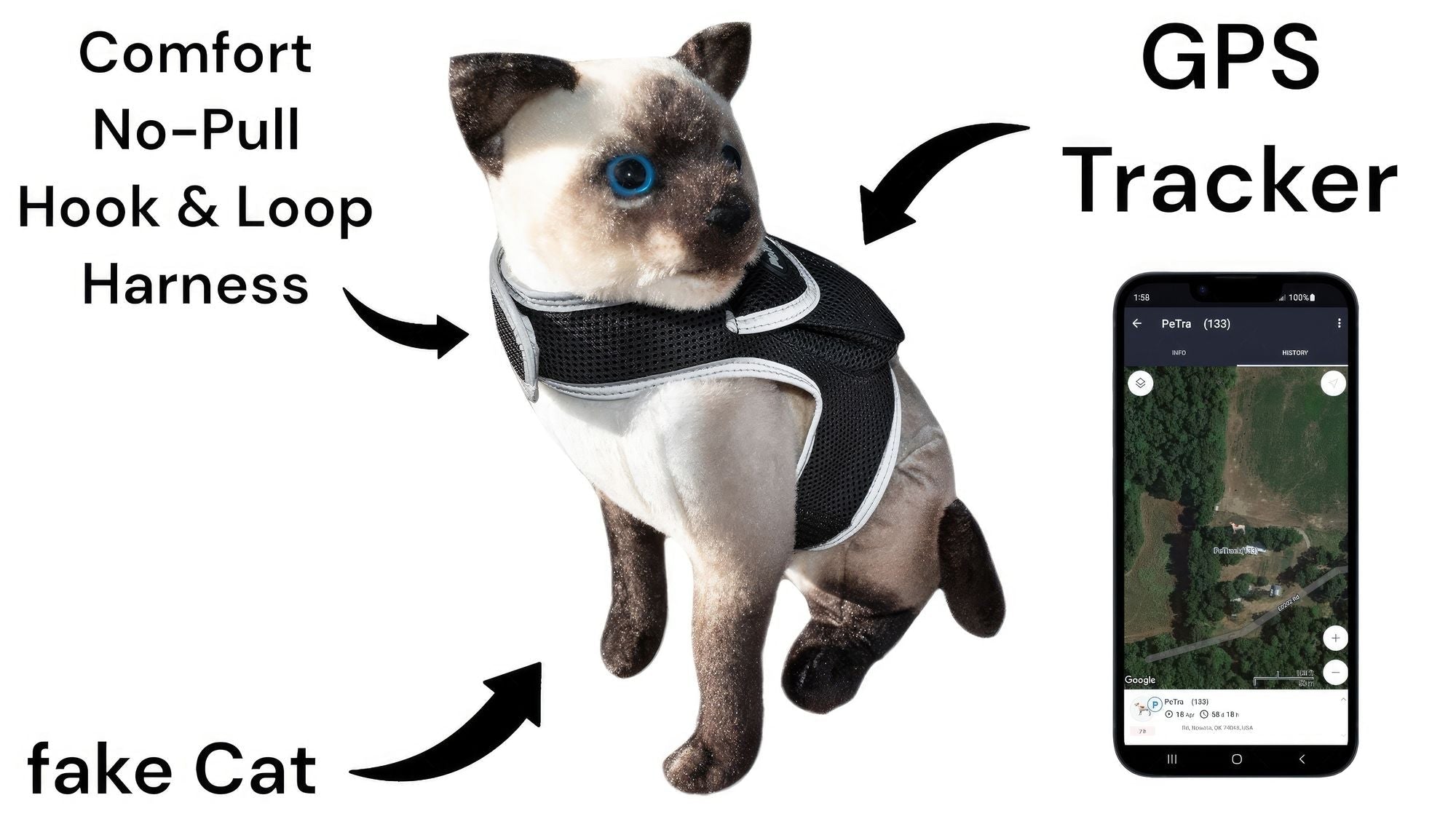 Get Realtime SMS/Live Tracking Data w/ Pet Tracker GPS Dog Collar Tracker Size:M - Dog Time Outlet