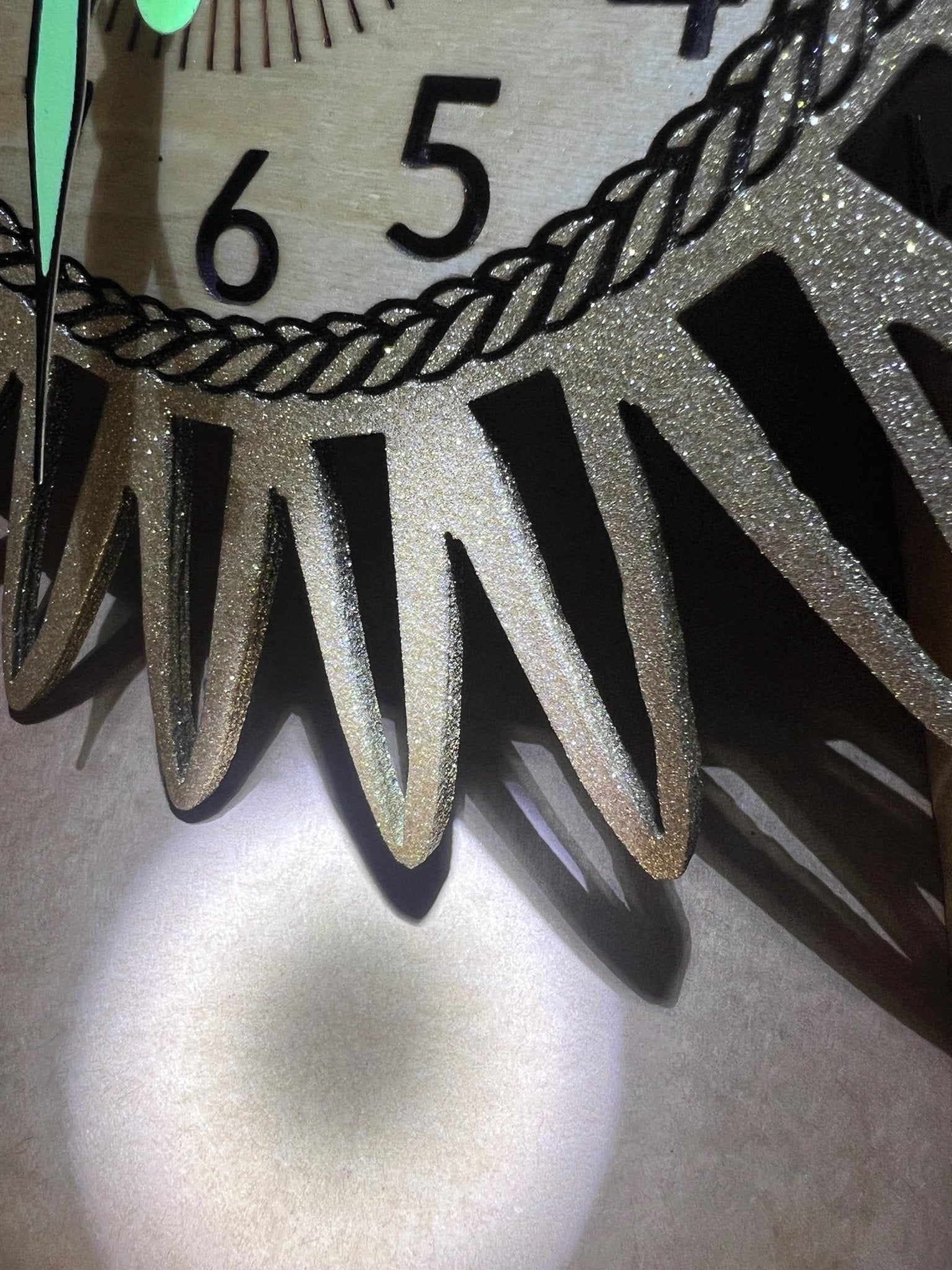 Glitter Sunray clock - Dog Time Outlet