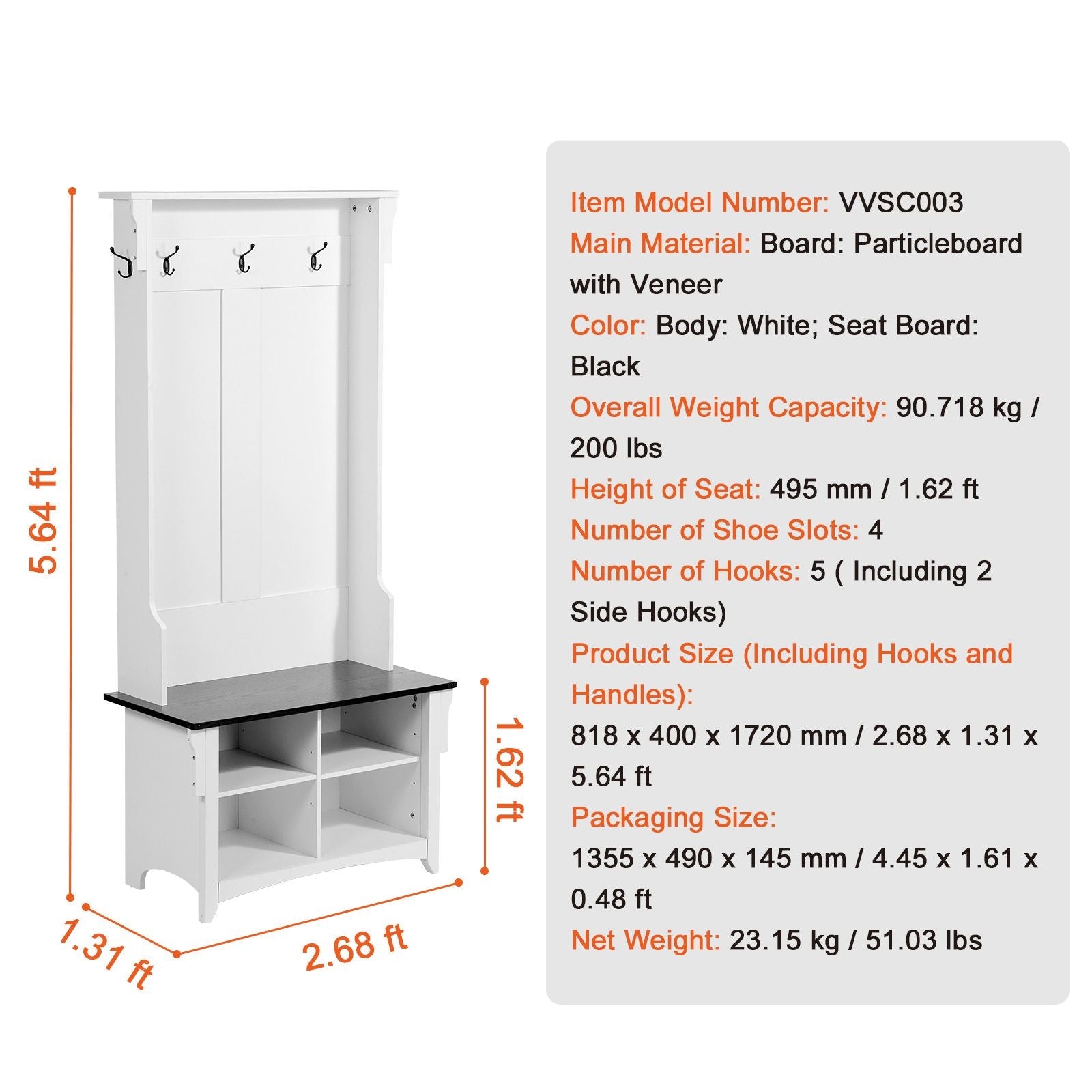 Hall Tree Entryway Bench, Coat Rack with Shoe Storage, 32" Wide Mudroom bench with Storage and Seating, Adjustable Shelves and 5 Hanging Hooks with 4 Storage Drawers,for Mudroom,Entryway,Hallway - Dog Time Outlet