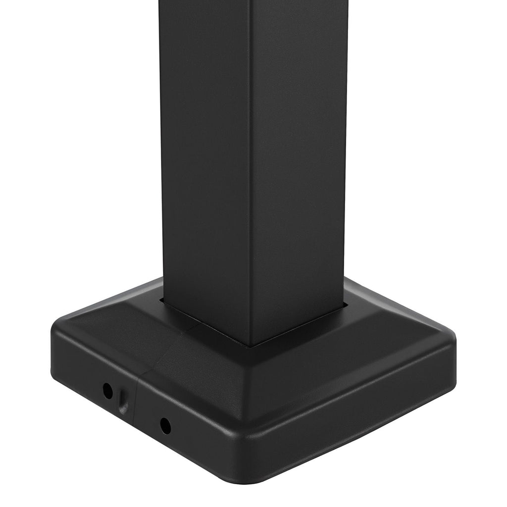 Handrails for Outdoor Steps, 2 - 3 Step Adjustable Height, Carbon Steel Transitional Handrail with Installation Kit, Exterior Hand Railing for Steps, Concrete or Wooden Stairs, Porch, Matte Black - Dog Time Outlet