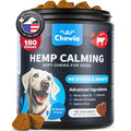 Hemp Calming Chews for Dogs Dog Calming Treats Anxiety Relief for Dogs with L Theanine Chamomile Extract Valerian Root Dog Anxiety Relief for Travel Vet Visits Thunderstorms Nail Trimming - Dog Time Outlet