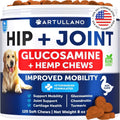 Hemp Hip and Joint Supplement for Dogs Glucosamine for Dogs Joint Pain Relief Chews with Chondroitin MSM Hemp Oil Mobility Support Canine Cartilage Health 120 Soft Treats Made in USA - Dog Time Outlet
