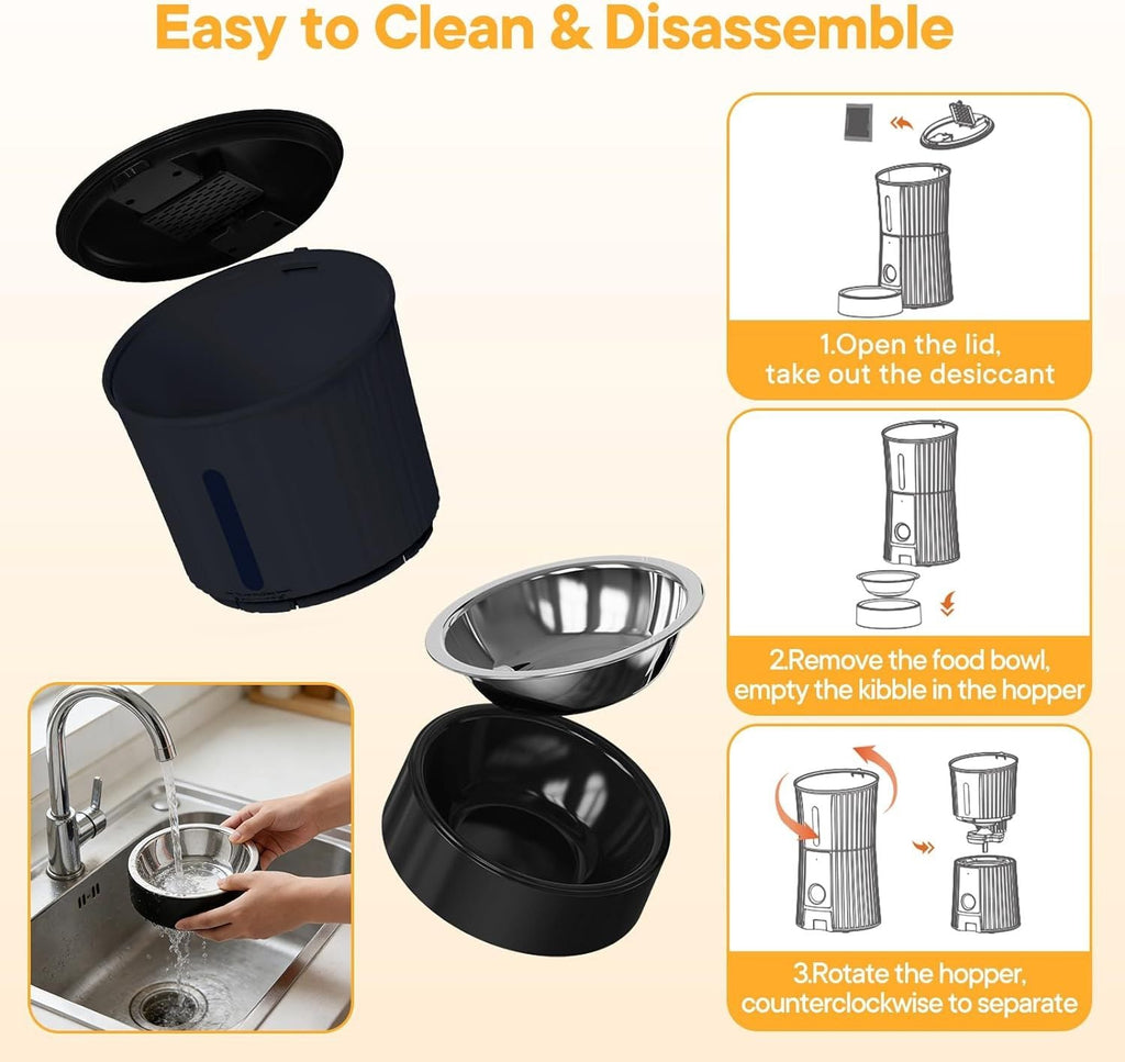 Intelligent feeder, equipped with WiFi application control function, a 4 - liter capacity intelligent pet food dispenser specifically for cats and dog - Dog Time Outlet