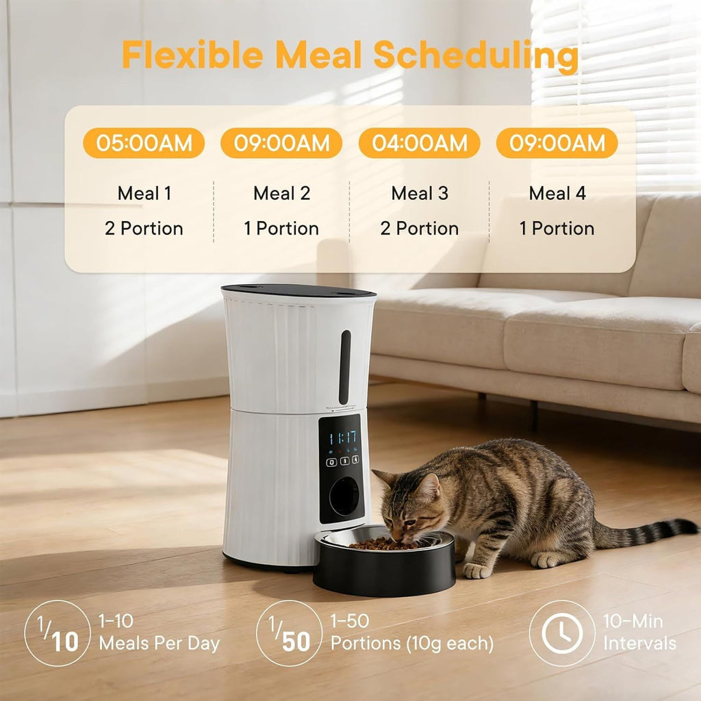 Intelligent feeder, equipped with WiFi application control function, a 4 - liter capacity intelligent pet food dispenser specifically for cats and dog - Dog Time Outlet