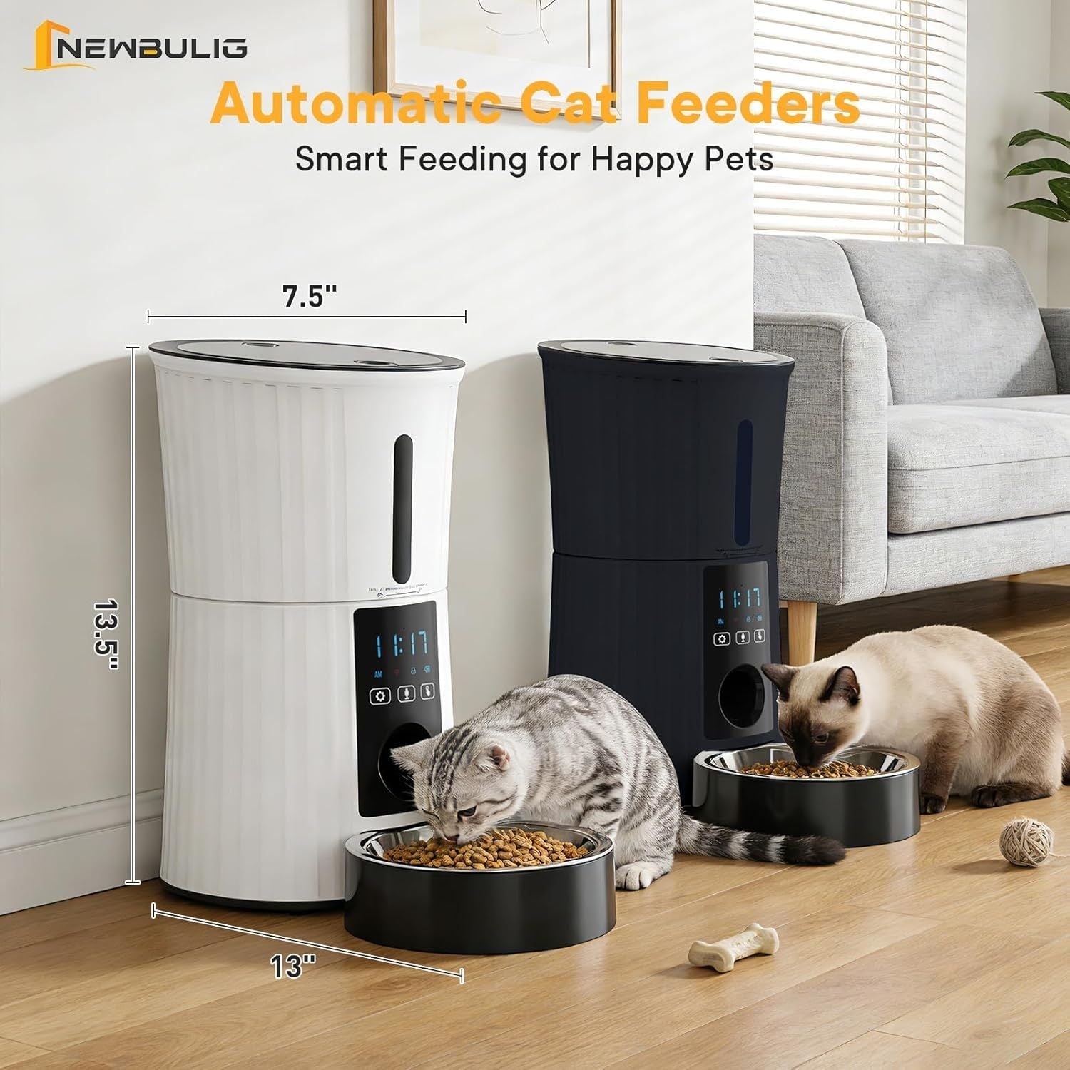 Intelligent feeder, equipped with WiFi application control function, a 4 - liter capacity intelligent pet food dispenser specifically for cats and dog - Dog Time Outlet