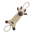 Jute And Rope Plush Cow - Pet Toy - Dog Time Outlet