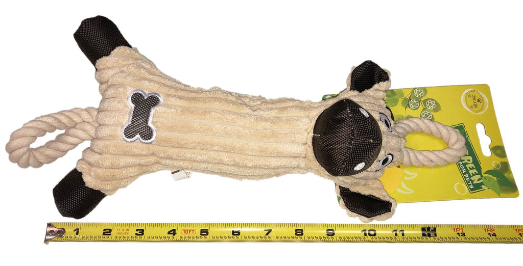 Jute And Rope Plush Cow - Pet Toy - Dog Time Outlet