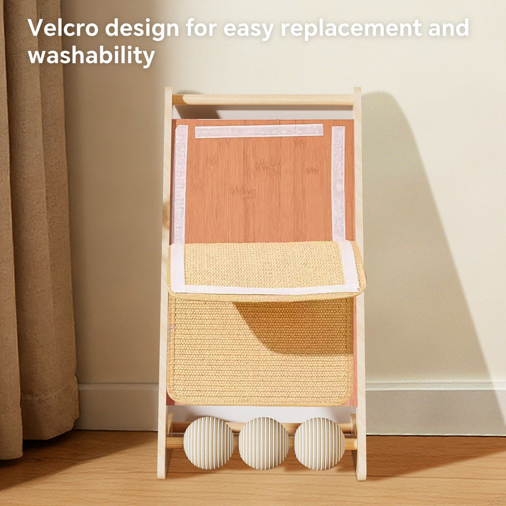 L - shaped sisal cat scratching board (with hanging ball) - scratching, tapping, and pouncing, one base meets the three major instincts of cats - Dog Time Outlet