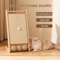 L - shaped sisal cat scratching board (with hanging ball) - scratching, tapping, and pouncing, one base meets the three major instincts of cats - Dog Time Outlet