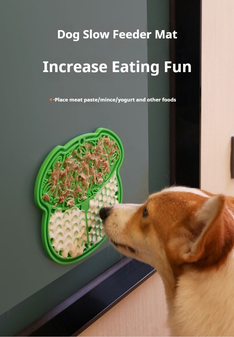 Lick Mat for Dogs and Cats Dog Slow Feeder Mat with Strong Suction - Dog Time Outlet