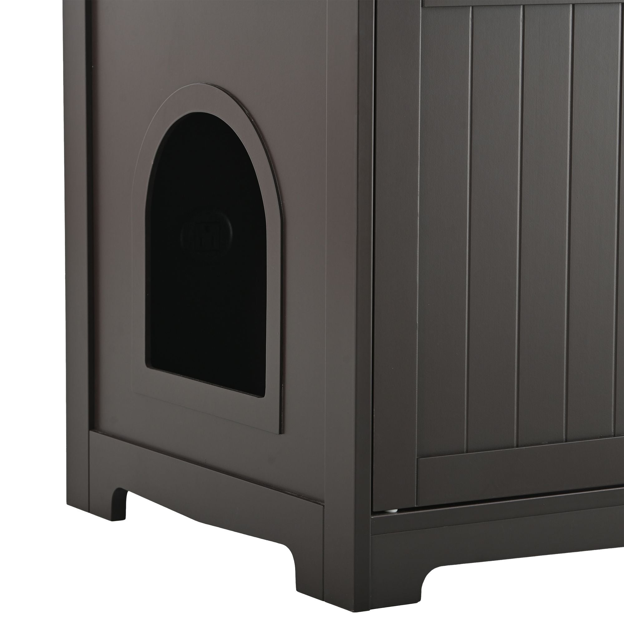 Litter Box Enclosure, Cat Litter Box Furniture with Hidden Plug, 2 Doors,Indoor Cat Washroom Storage Bench Side Table Cat House, Large Wooden Enclused Litter Box House, Esspresso - Dog Time Outlet