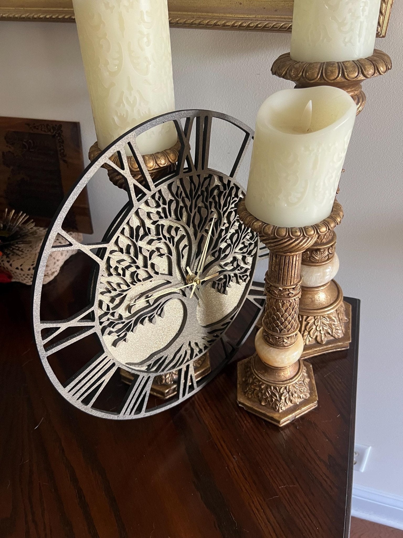 Modern Tree of Life Wood Clock - Dog Time Outlet