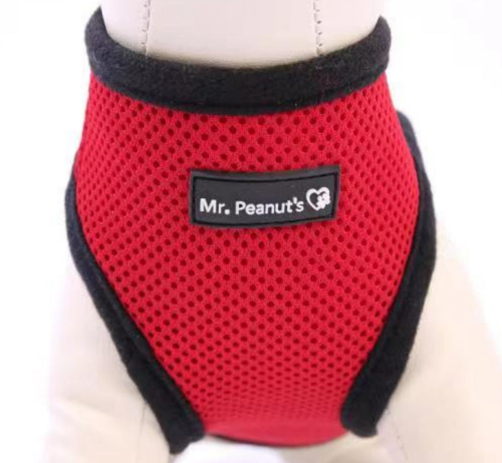 Mr. Peanut's PupTrek Soft Mesh Pet Harness with Matching Leash – Adjustable, Breathable, Choke - Free - Dog Time Outlet