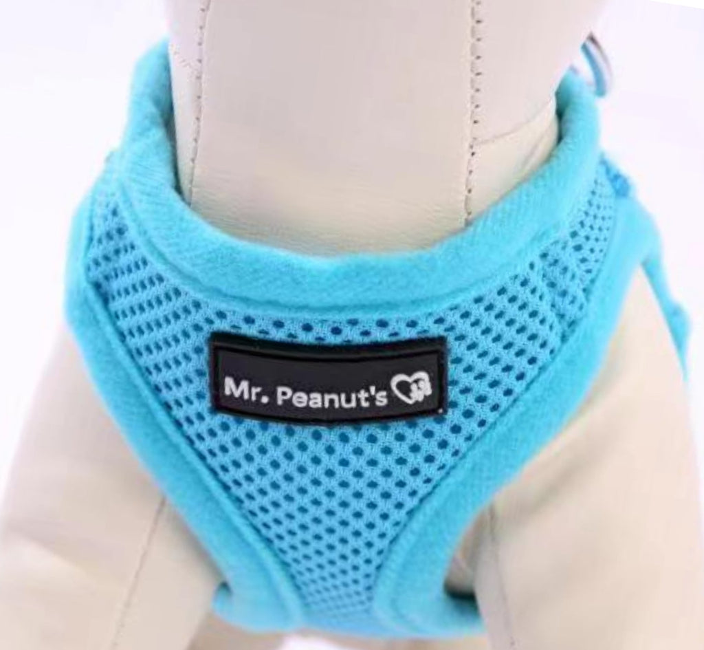 Mr. Peanut's PupTrek Soft Mesh Pet Harness with Matching Leash – Adjustable, Breathable, Choke - Free - Dog Time Outlet