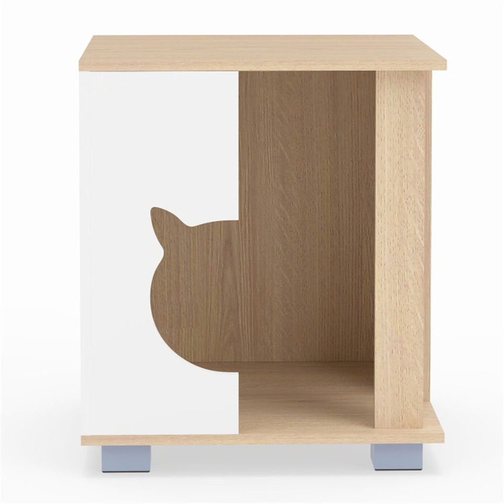 Multipurpose Wooden Cat House Nightstand, Sturdy Metal Base Anti - Slip Pet Furniture - Dog Time Outlet