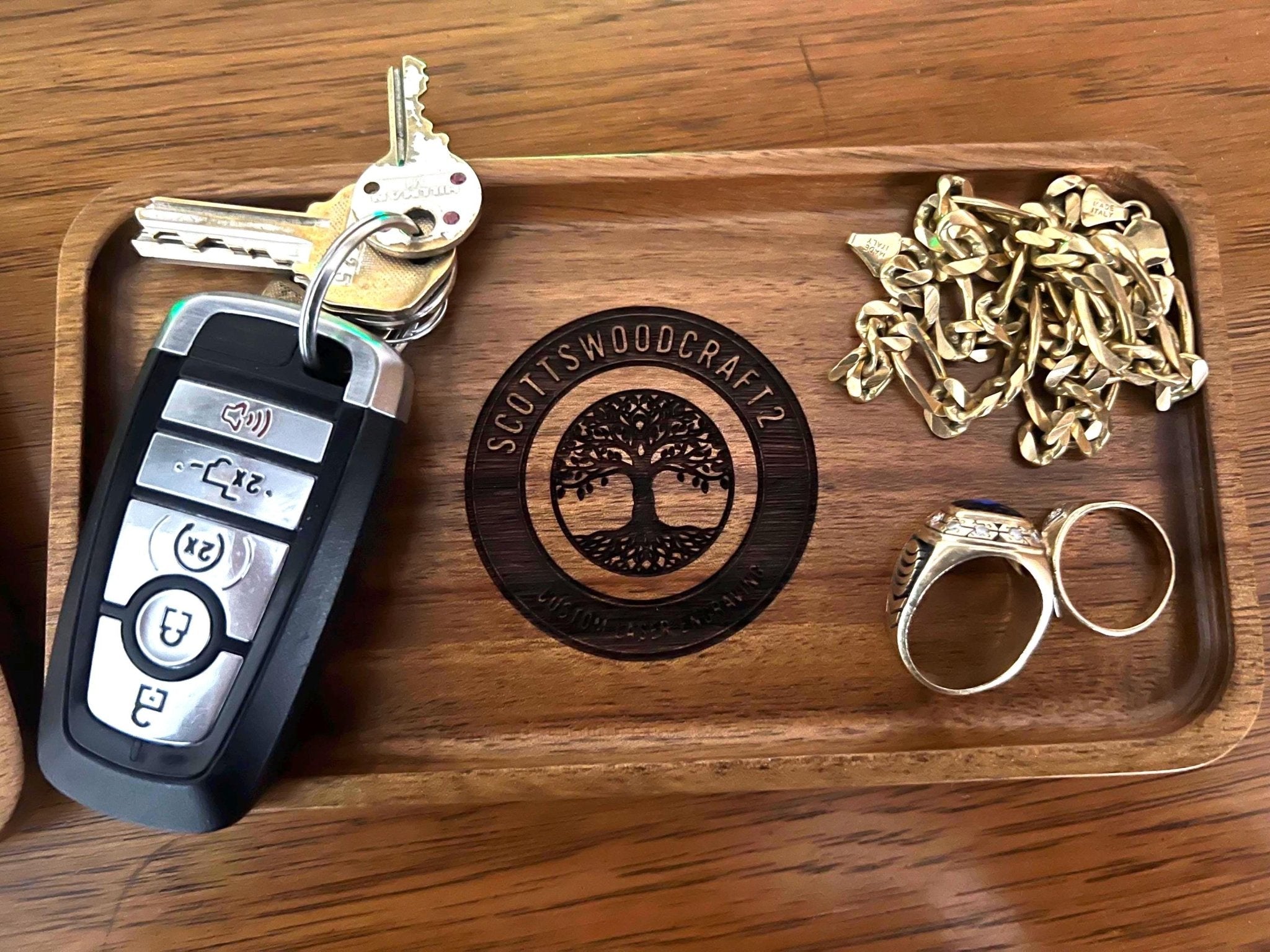 Organize Your Essentials with Artisan Elegance – The Arcadia Wood Mini Valet - Dog Time Outlet