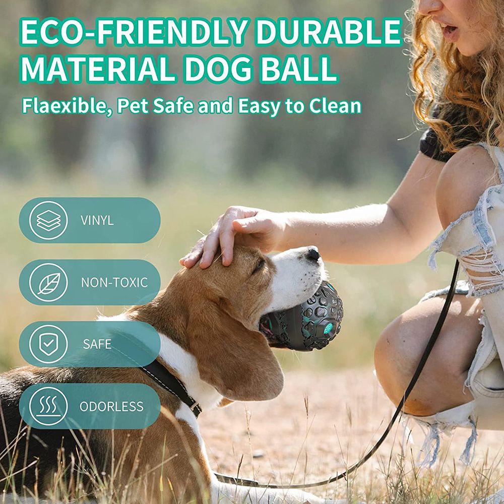 PawPartner Dog Ball Toy Squeaky Giggle Interactive Puppy Ball For Aggressive Chewers Indestructible Chew Toys For Small/Medium - Dog Time Outlet