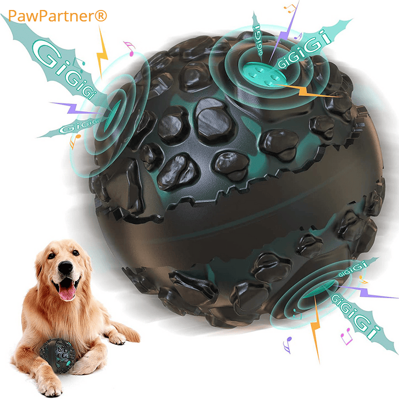 PawPartner Dog Ball Toy Squeaky Giggle Interactive Puppy Ball For Aggressive Chewers Indestructible Chew Toys For Small/Medium - Dog Time Outlet