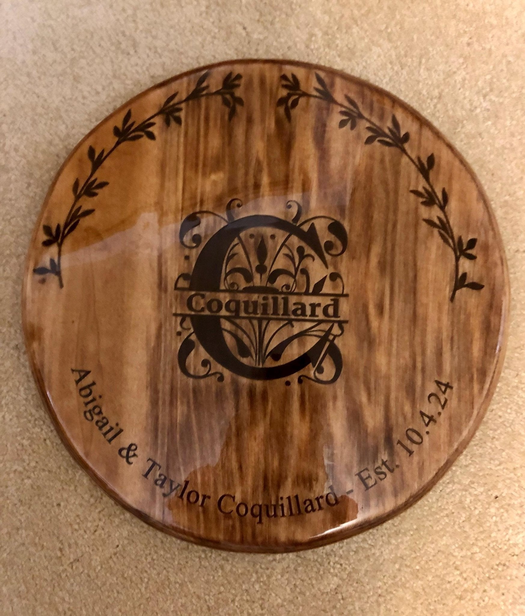 Personalized Lazy Susan - Dog Time Outlet