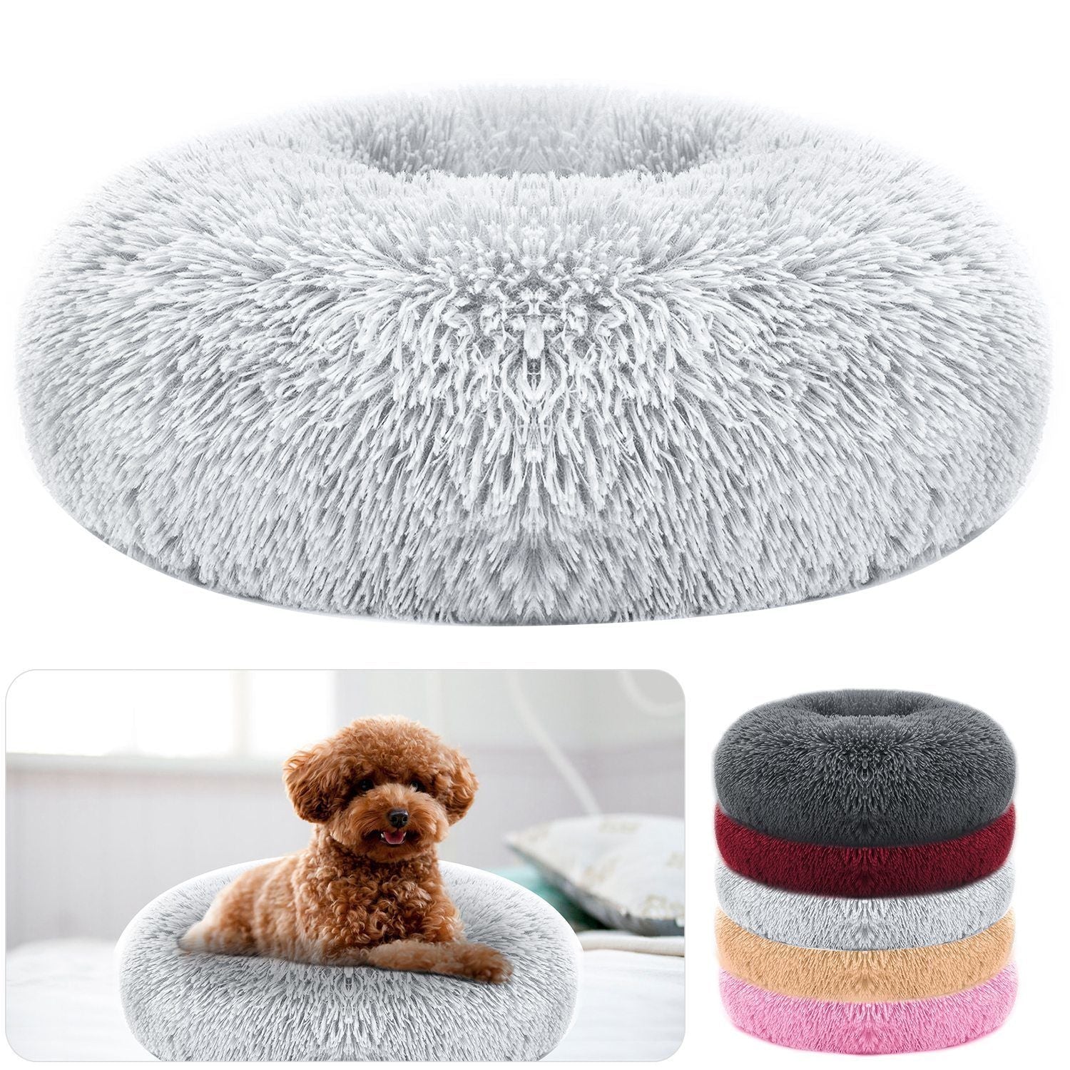 Pet Dog Bed Soft Warm Fleece Puppy Cat Bed Dog Cozy Nest Sofa Bed Cushion M Size - Dog Time Outlet
