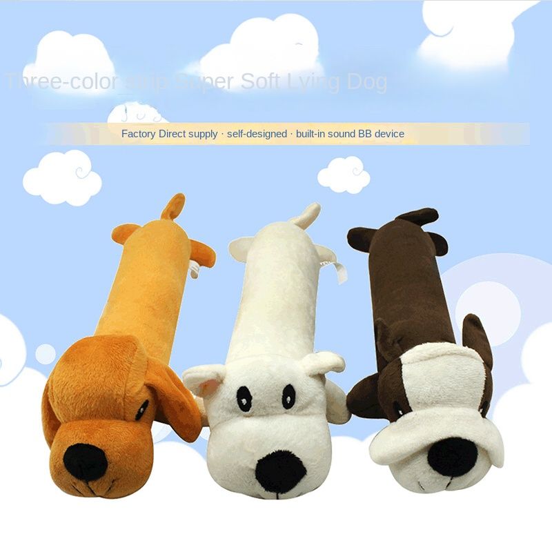 Pet dog gnaws and makes sounds toy dog plush toy; clean teeth toy dog toy cat toy - Dog Time Outlet