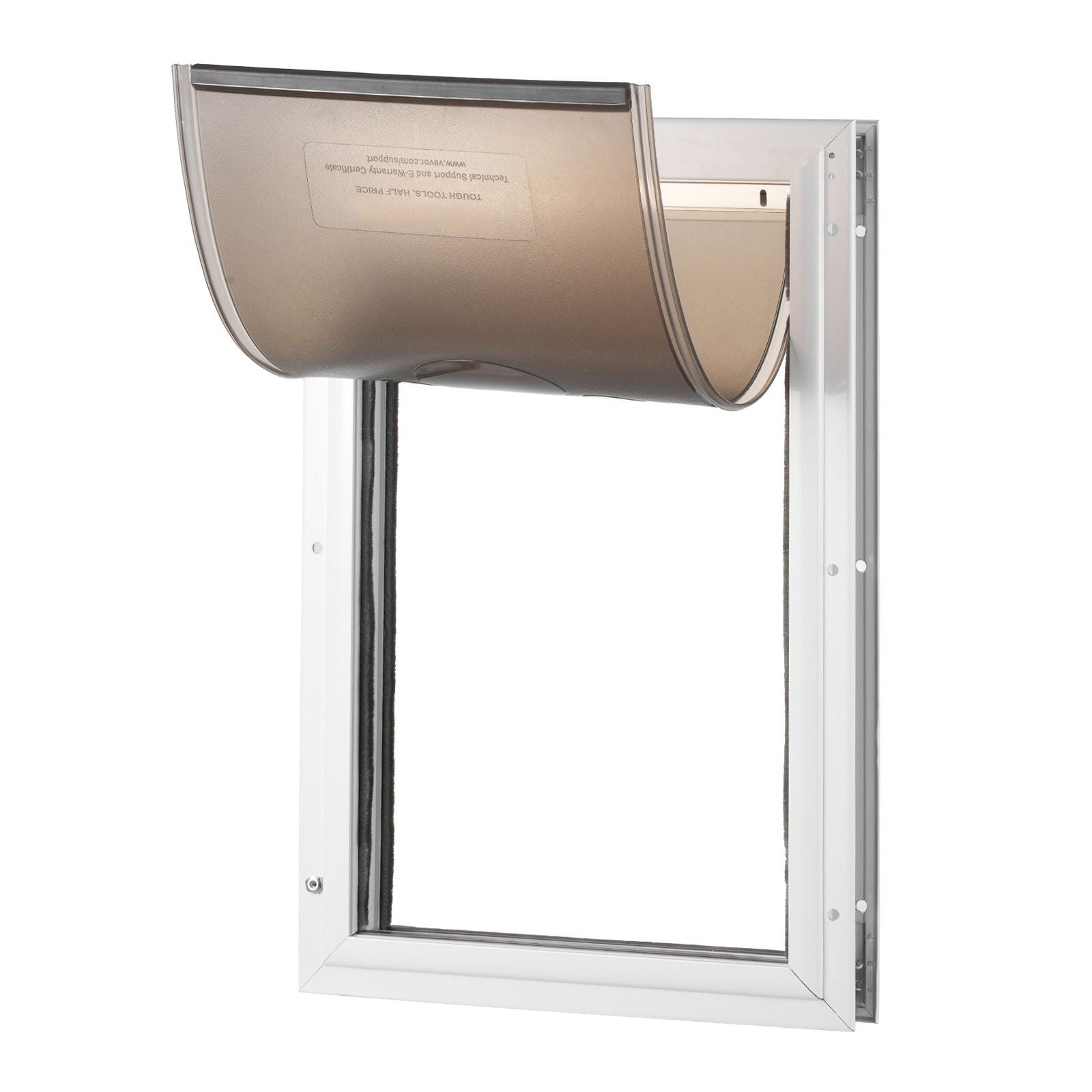 Pet Door, 8.27" x 11.93" Aluminum Frame with Lock and Flap System, Weatherproof Doggy Door, Easy to Install in Interior or Exterior Doors, Pet Door Suitable for Cat Doggie Kitties (White - Small) - Dog Time Outlet