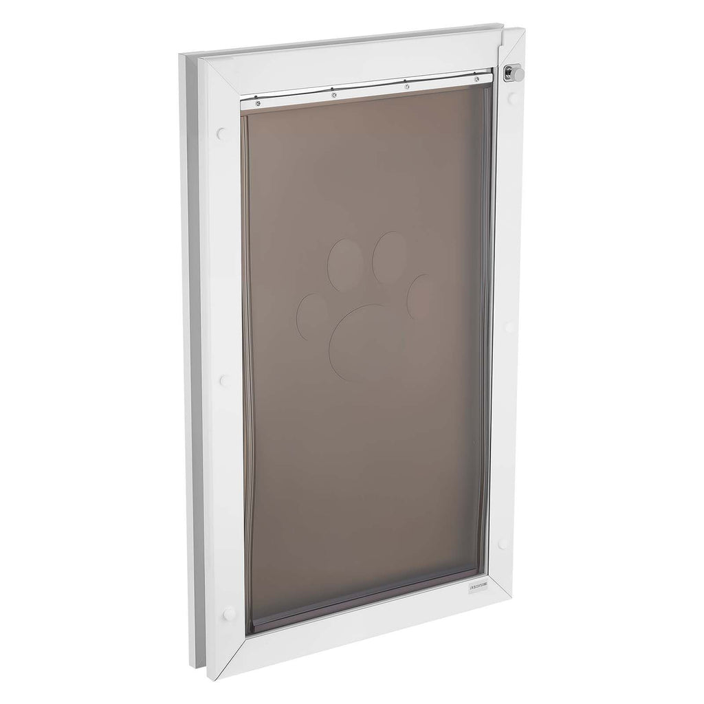 Pet Door, X - Large, with Double Magnetic Flaps and Metal Frame, Strong and Weatherproof Dog Door for Interior and Exterior Doors, Easy to Install, Easy In - and - Out Access for Doggies, White - Dog Time Outlet