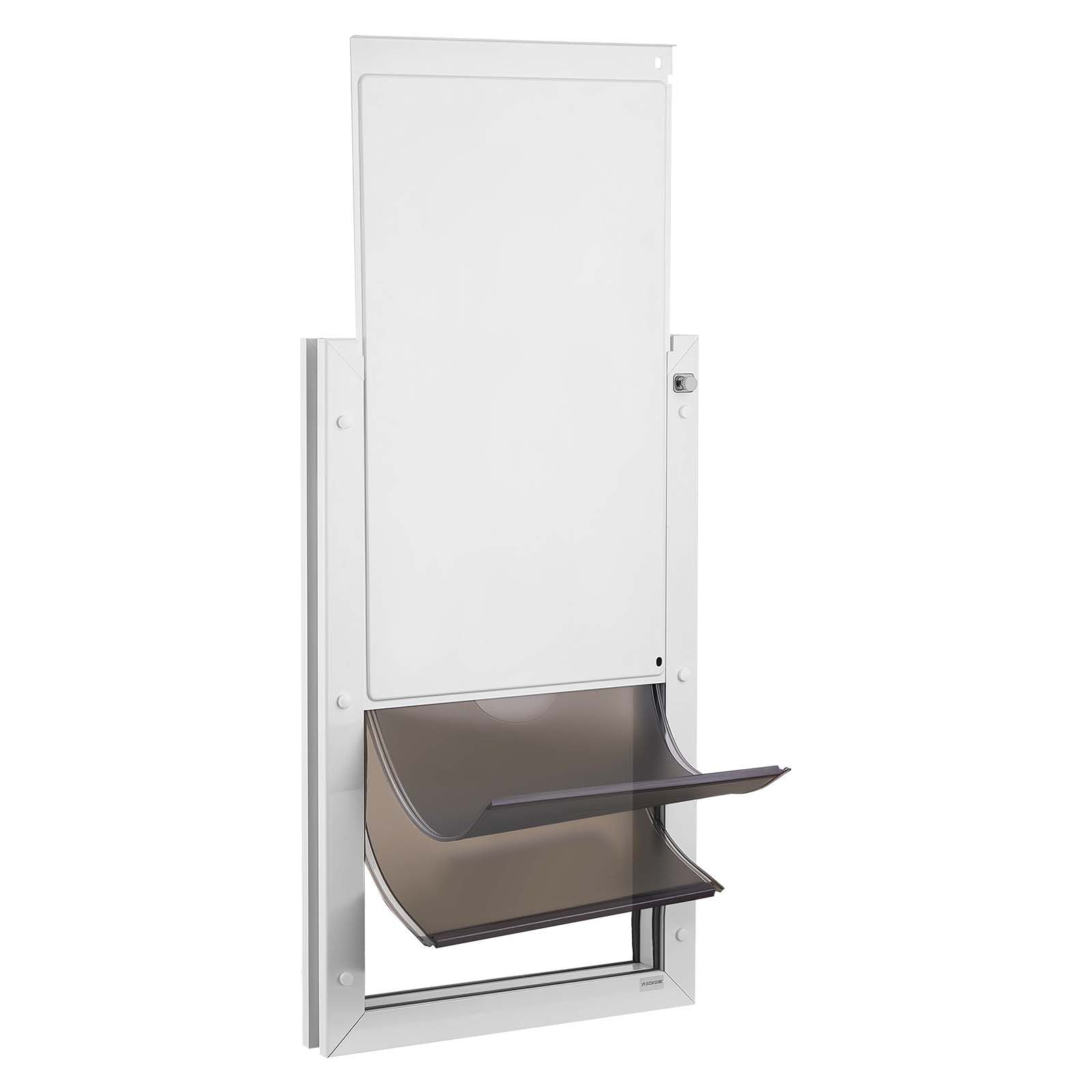 Pet Door, X - Large, with Double Magnetic Flaps and Metal Frame, Strong and Weatherproof Dog Door for Interior and Exterior Doors, Easy to Install, Easy In - and - Out Access for Doggies, White - Dog Time Outlet