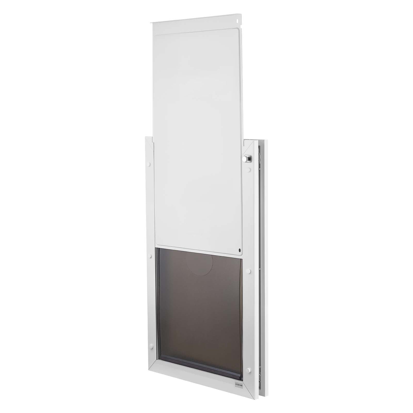 Pet Door, X - Large, with Double Magnetic Flaps and Metal Frame, Strong and Weatherproof Dog Door for Interior and Exterior Doors, Easy to Install, Easy In - and - Out Access for Doggies, White - Dog Time Outlet