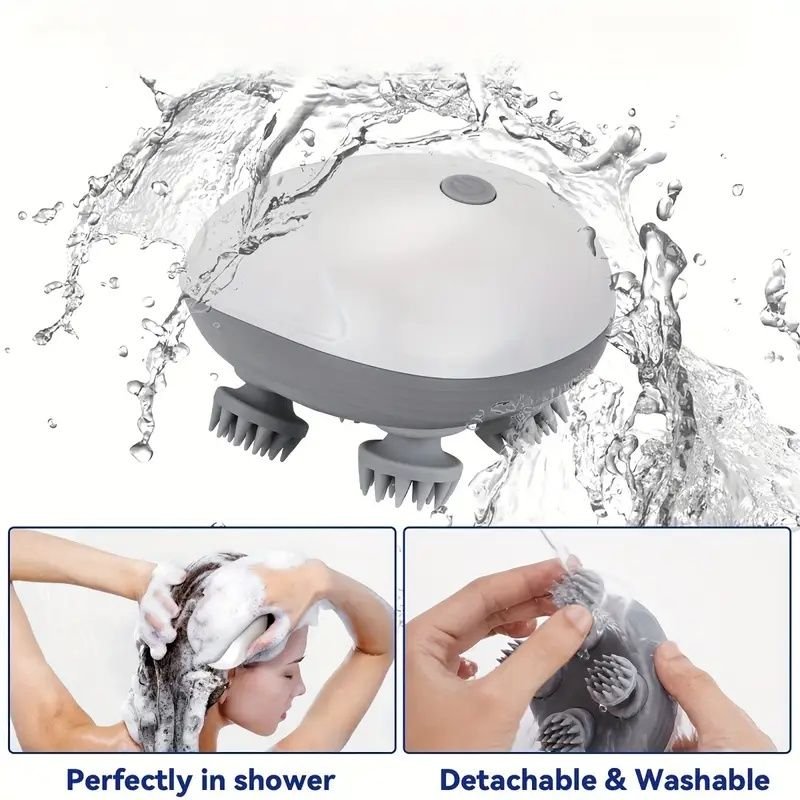 Pet Massager, Pet Scalp Massager, Handheld Electric Cat Massager, Dog Massager, 4 Rotating Massage Heads, Relax Muscles, Cat and Dog Scalp Massager, Pet Gift - Dog Time Outlet