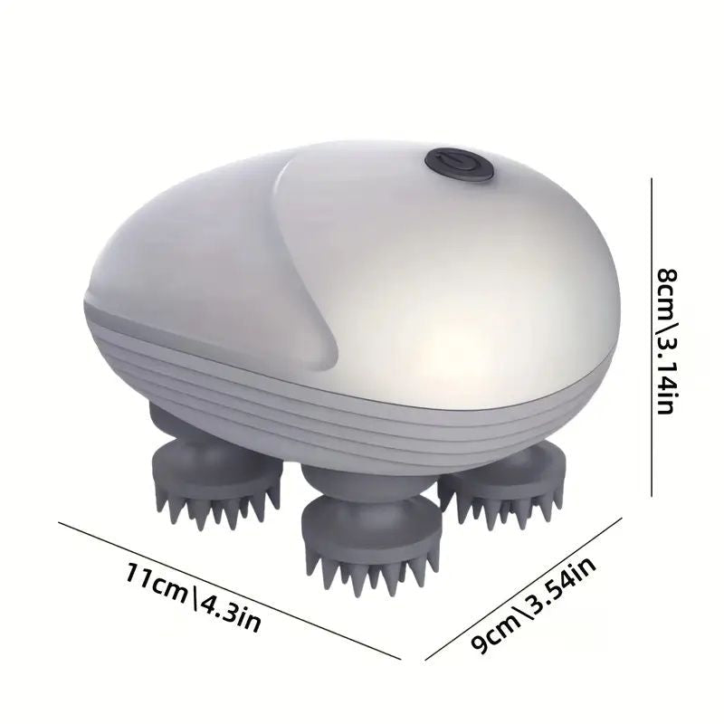Pet Massager, Pet Scalp Massager, Handheld Electric Cat Massager, Dog Massager, 4 Rotating Massage Heads, Relax Muscles, Cat and Dog Scalp Massager, Pet Gift - Dog Time Outlet