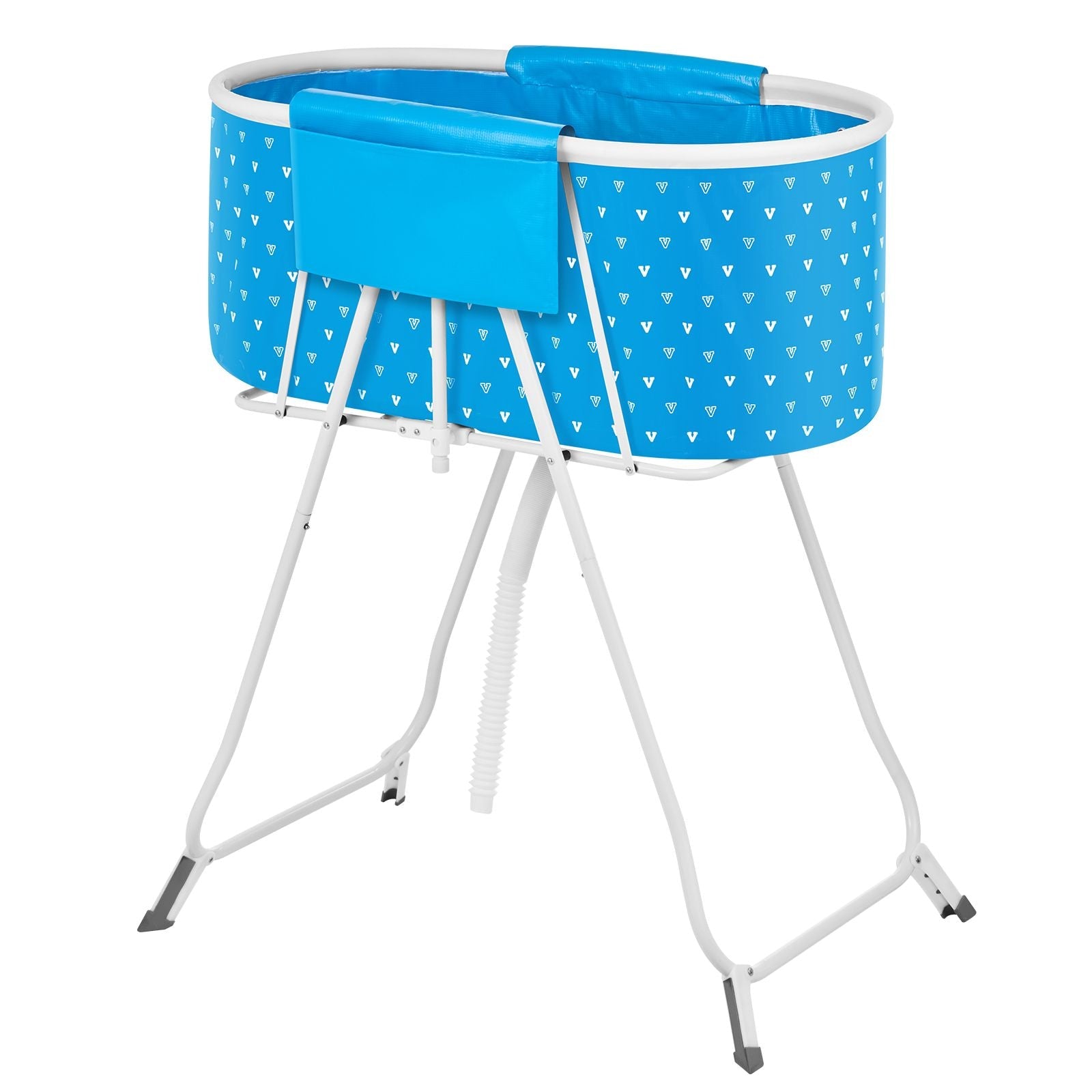 Portable Dog Bathtub, Elevated & Foldable Space - saving Pet Shower Station with Quick Drainage, Bathing Tub for Washing & Grooming Small and Medium Size Dogs and Cats Indoor & Outdoor, Light Blue - Dog Time Outlet